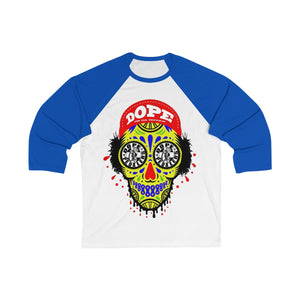 Dope Skulls Unisex 3/4 Sleeve Baseball Tee